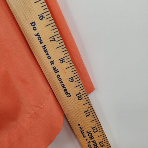 Foxcroft Wrinkle Free Button Up Shirt Plus Size Short Sleeve 18 Womens Orange - Picture 11 of 12